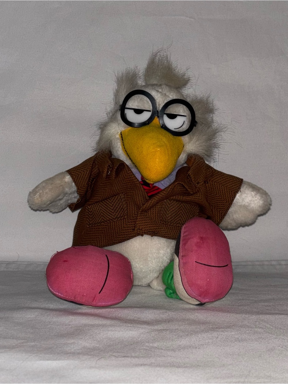 Vintage 1983 Wallace Berrie Animal World Plush Stuffed Animal Bird Suit Tie